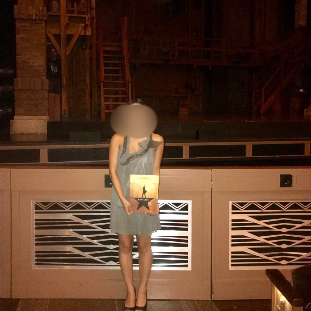 Grey statement mini dress